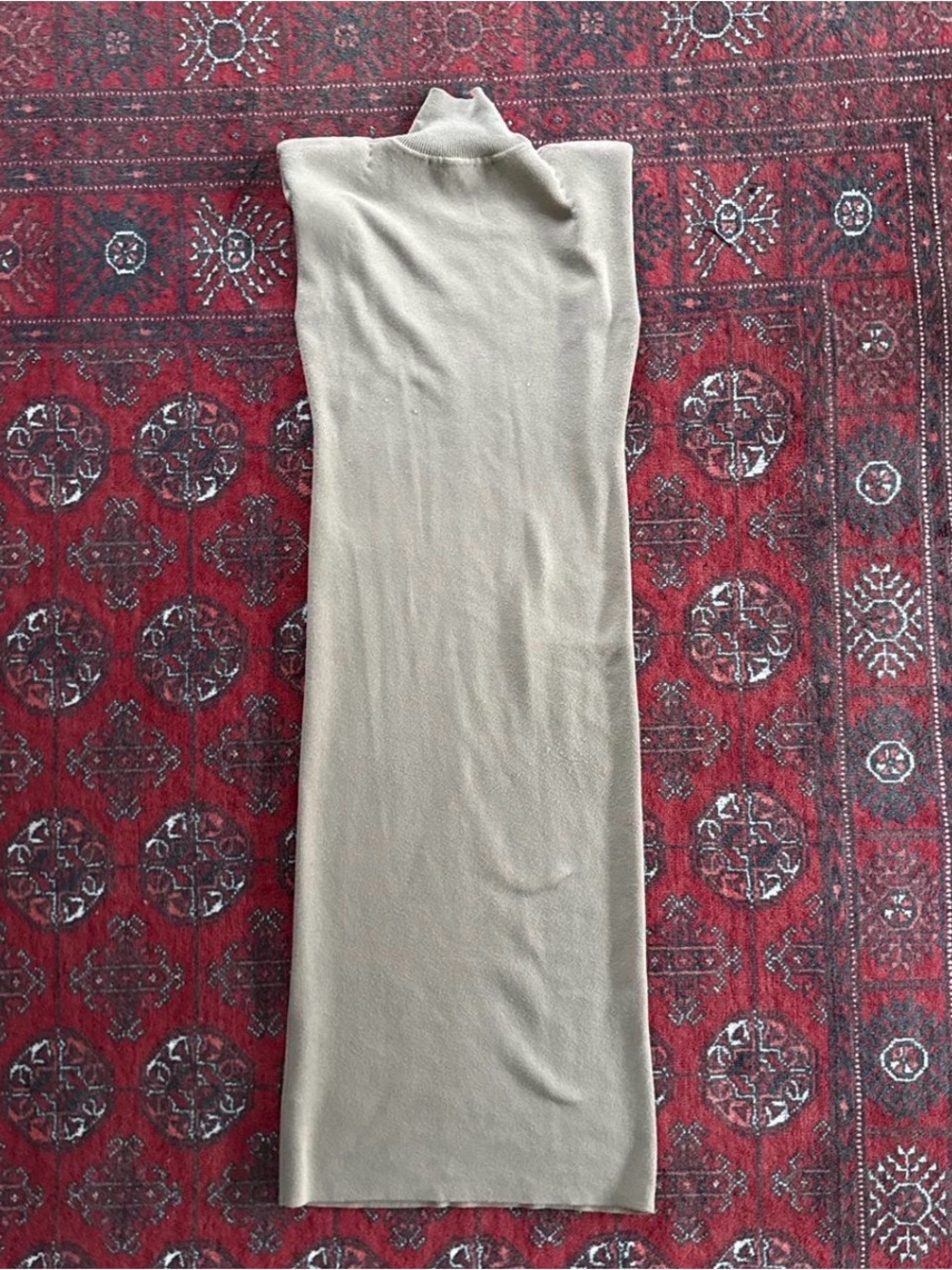 FRENCH CONNECTION Sleeveless Turtleneck Bodycon Dress in Sage Green